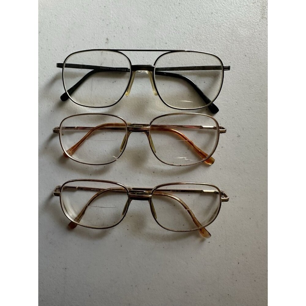 3 Pair MODERN Optical‎ eyeglass frames (2) Keith 58-16-150 (1) Kevin 58-18-145